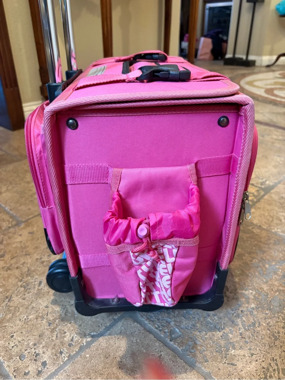 Sanrio Hello Kitty Pink Rolling Suitcase/Luggage Vintage Retro 15”x18”9-1/2”